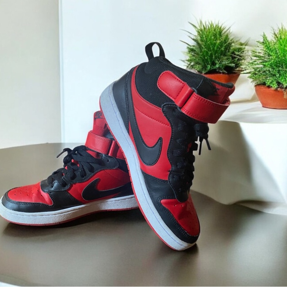 Nike Red and Black High-Top Sneakers
